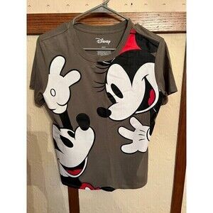 Disney Mickey and Minnie Mouse Short Sleeve V-neck T Shirt Size Small
